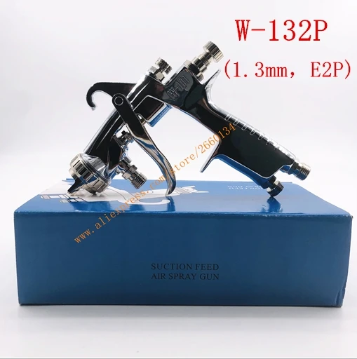 132P(1.3mm E2P) HVLP W101 ручка W-101 пистолет-распылитель Давление Тип подачи 1,0/1,3/1,5 мм E2P мебель покрытие автомобиля Краски пистолет - Цвет: 132P(1.3mm E2P)
