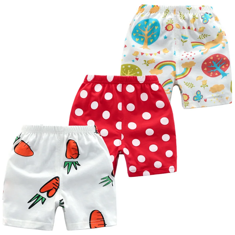Шорты для новорожденных хлопковые шорты мальчиков и девочек с мультяшными