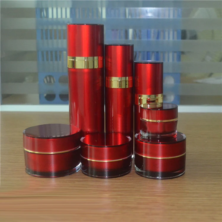 50 мл красный прямой круглый акриловый флакон пластиковая бутылка для