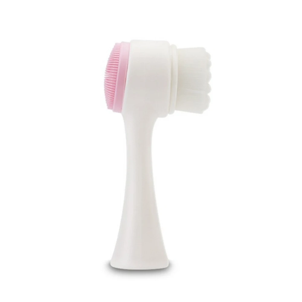 facial brush Новая USB Очищающая щетка для лица, звуковая вибрация, мини очиститель для лица, силиконовая Глубокая очистка пор, Электрический водонепроницаемый массаж - Цвет: facial brush