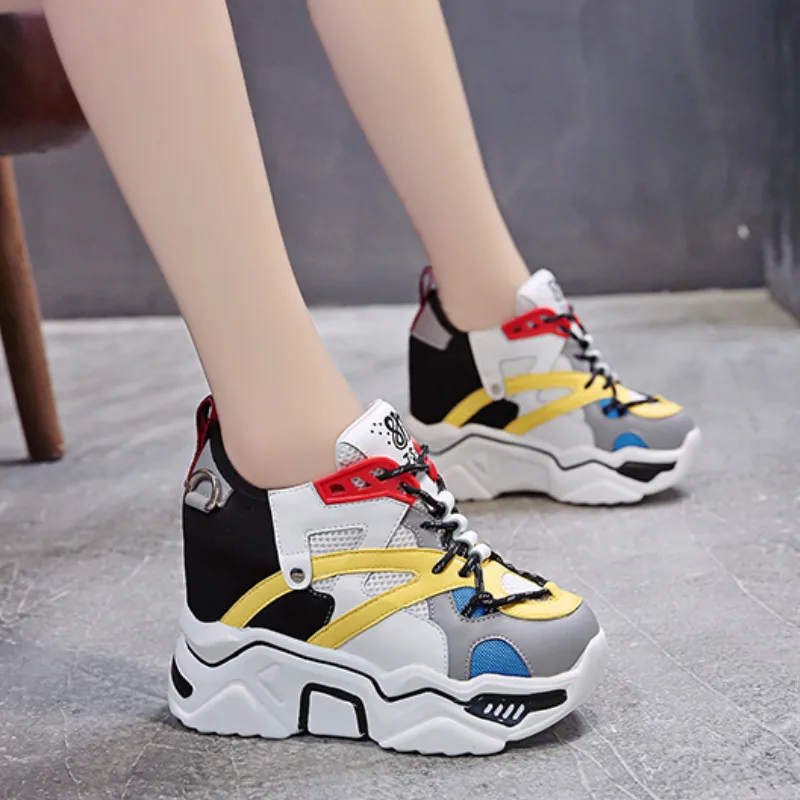Новые женские Сникеры на платформе стильные кроссовки толстой подошве