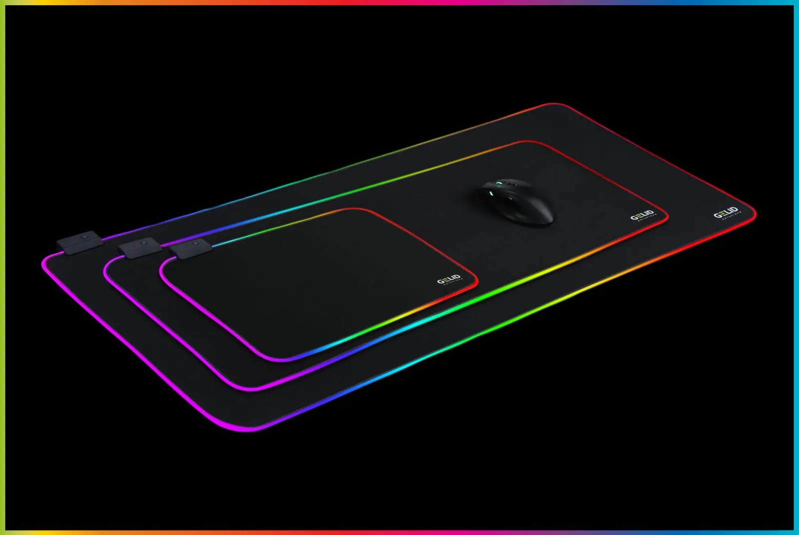 

Разноразмерный игровой коврик для мыши GELID с RGB Подсветкой