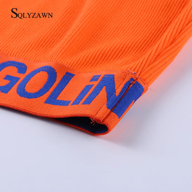 

Rib Knitted Sleeveless Two Piece Shorts Set Sporty Workout Letter Print Crop Top Skinny Biker Shorts Outfits Female Tracksuit