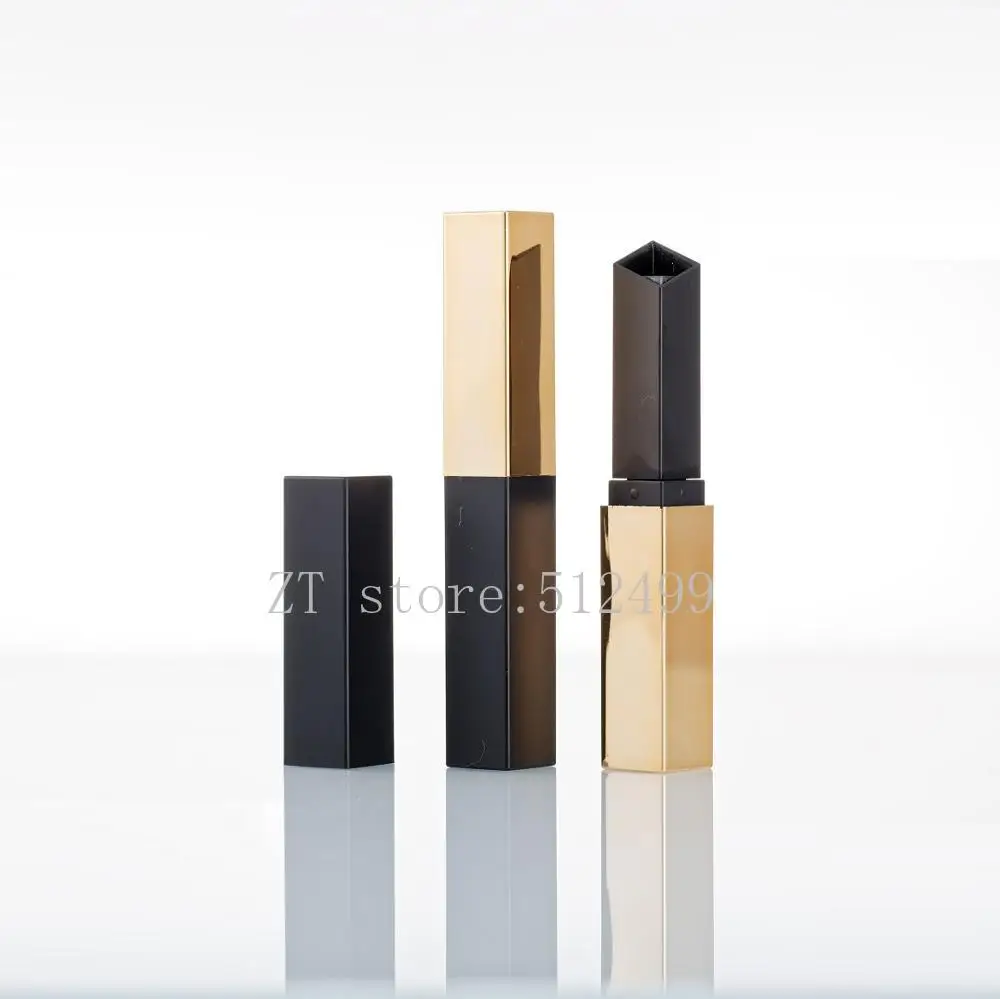 

10/30/50pcs Gold Square Empty Cosmetics Lipstick Tube Lip Balm Container Lipstick Shell Packaging Refillable Direct Hot Filling