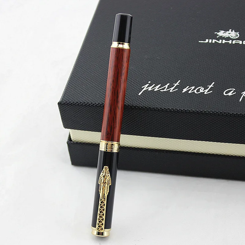 Ручка для подписи в стиле ретро из натурального дерева перьевая ручка Jinhao 8802 с