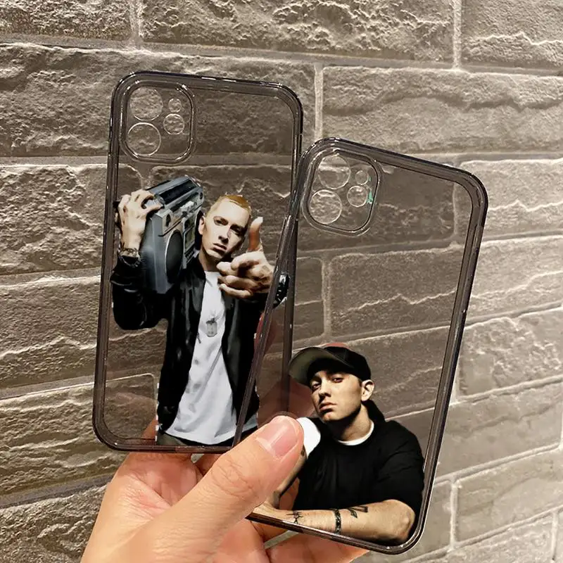 

Eminem famous rapper Phone Case Transparent for iPhone 7 8 11 12 se 2020 mini pro X XS XR MAX Plus high quality etui shell