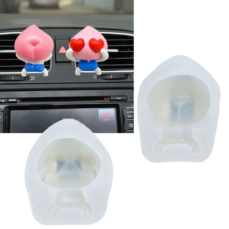 

Super Cute Peach Man Resin Casting Mold Cartoon Peach Keychain DIY Resin Gypsum Mold Jewelry Making Tools Art Crafts