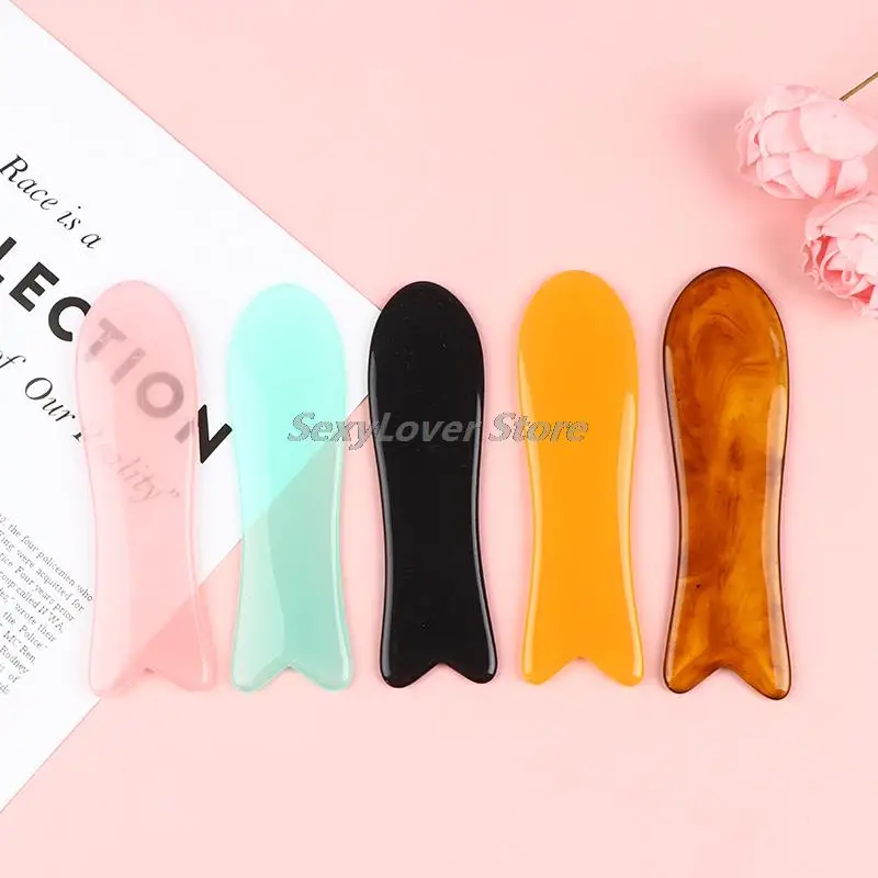 

Massage Tools Gua sha Scraping Massage Scraper Face And Neck Massager Gua Sha Board Beeswax Fish-shaped Scraping Tablets
