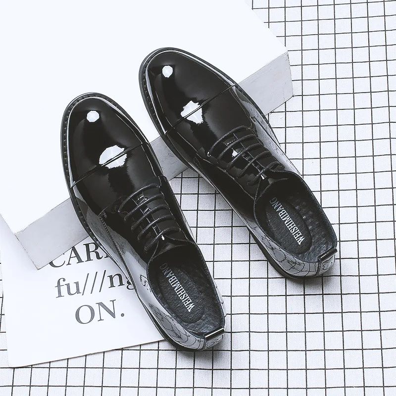 Новинка модные мужские классические броги свадебные деловые туфли со шнуровкой