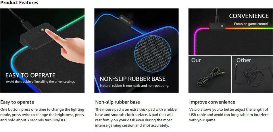 XXL RGB большой коврик для мыши светодиодный игровой коврик для мыши со светодиодной подсветкой компьютерный коврик для мыши геймерский коврик для мыши Большой Коврик Для Мыши Компьютерный Настольный коврик