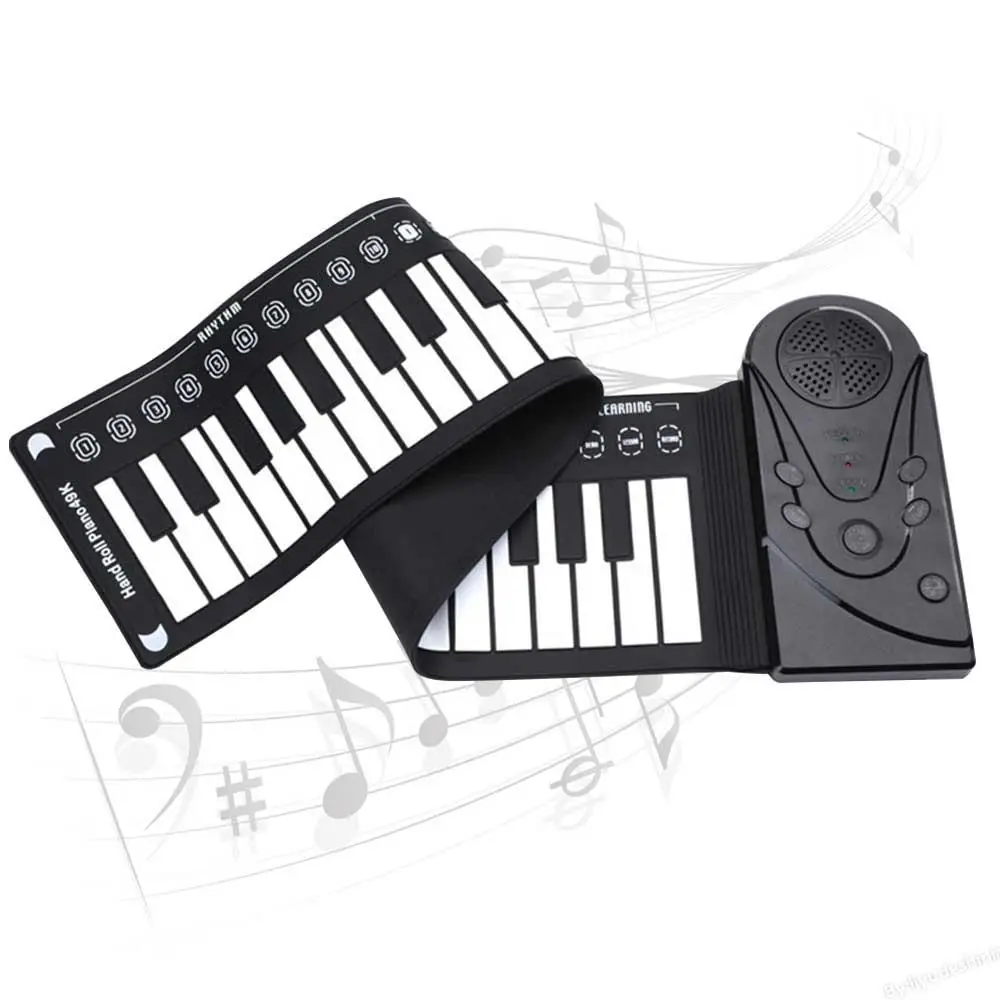 

Silicon 49Key Electronic Organ Electronic Keyboard Piano Roll Up Piano Flexible 49 Key Music Entertainment USB Charging