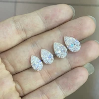 mosangnai 6x9mm 100 moissanite 1 5 carat vvs pear cut loose gmestone diamond stone