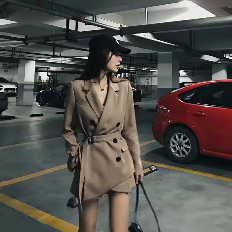 Новый винтажный элегантный женский Блейзер двубортный небольшой костюм