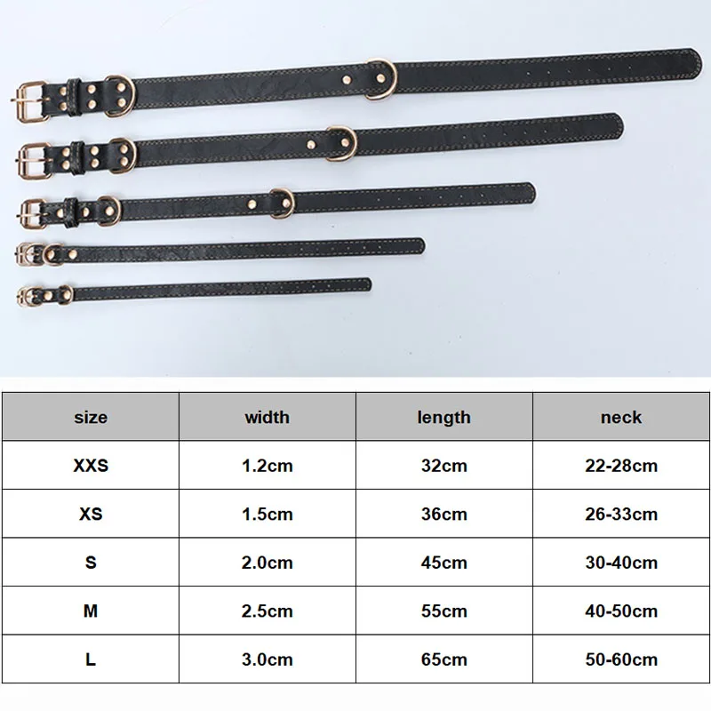 Leather Dog Collar Genuine Alloy Hardware Double D-ring 4 Size Available Best for Samll Medium Large and Extra | Дом и сад