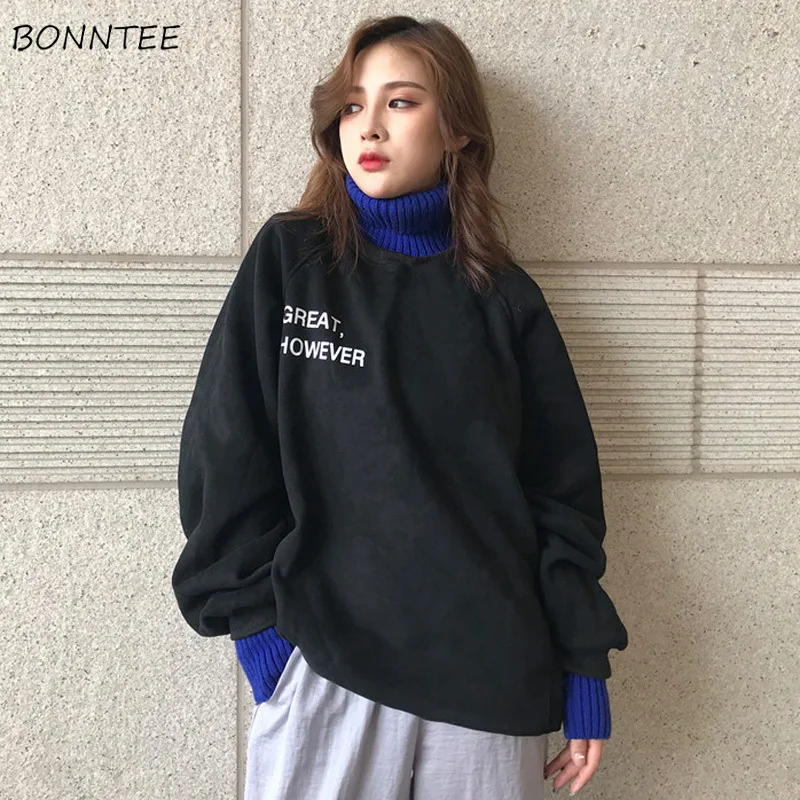 Женские толстовки в стиле пэчворк Высококачественная Толстая теплая Женская