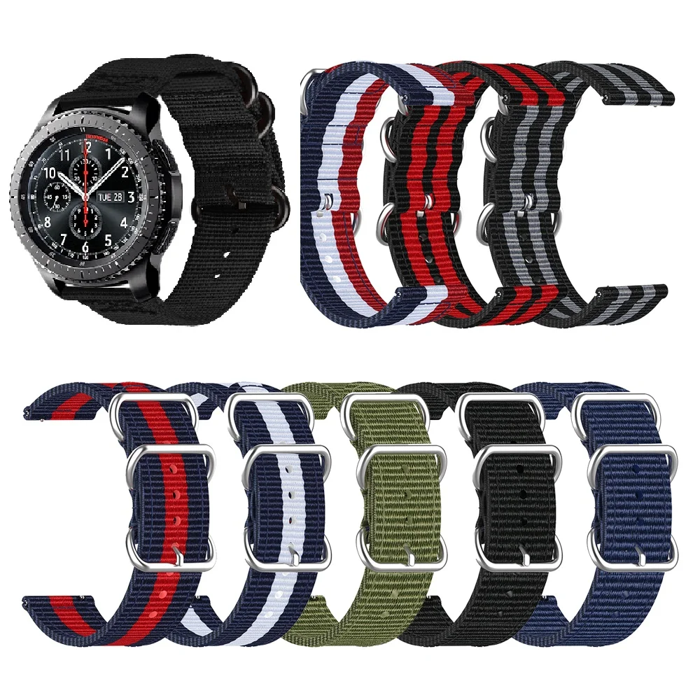 Ремешок тканевый с кольцевой пряжкой для смарт часов Huami Amazfit нейлоновый браслет