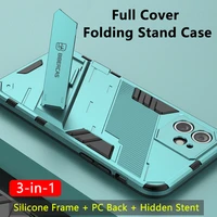 3 in 1 full cover stand case for samsung galaxy s21 plus ultra m31 m51 a02 5g back camera lens protector cover shell with holder