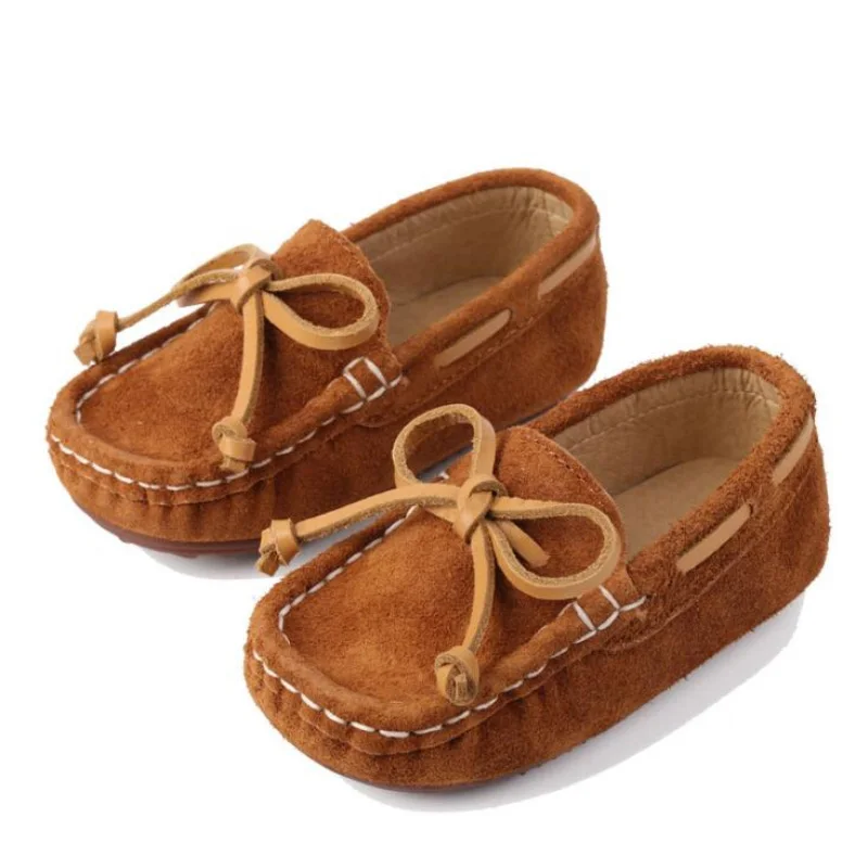 Мокасины из натуральной кожи на плоской подошве для мальчиков и девочек | Мать