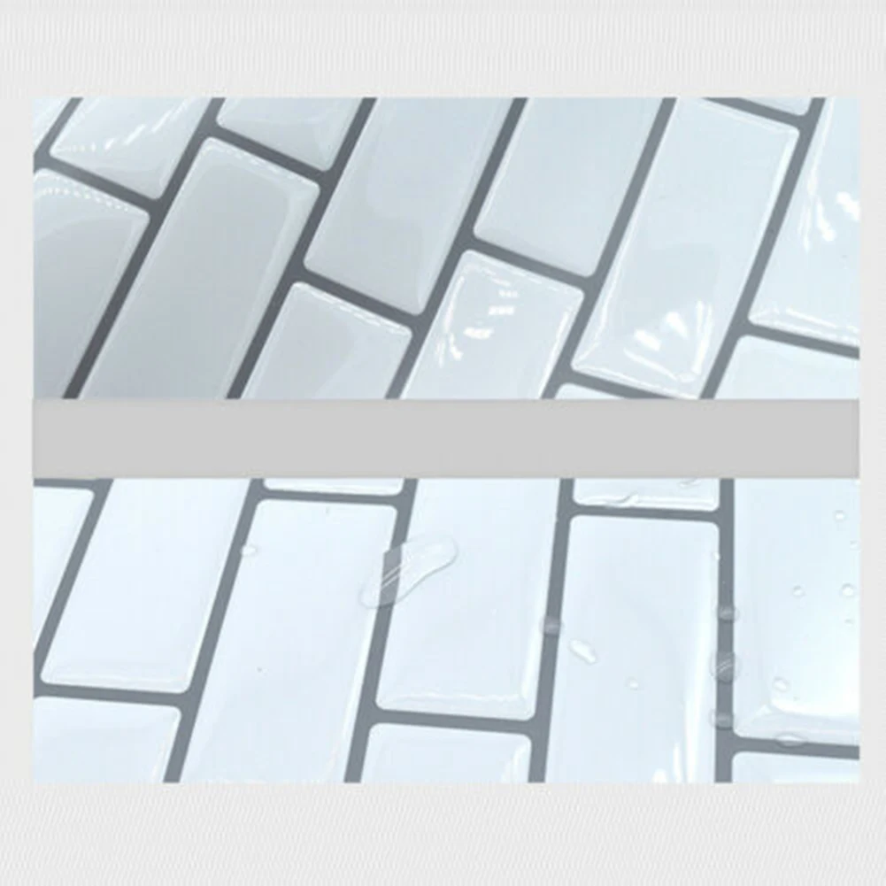 

3D Self Adhesive Sticker Kitchen Wall Tiles Peel Stick Decoration for Bathroom Home EJ