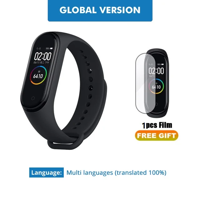 GB Version Standard Глобальная версия Xiaomi Mi Band 3 Смарт-Браслет фитнес-браслет 3 большой сенсорный экран сообщение частота сердечных сокращений Smartband - Цвет: GB Version Standard