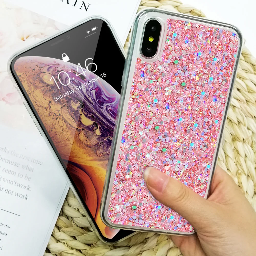 LAPOPNUT роскошный блестящий Блестящий Мягкий противоударный силиконовый чехол для Apple Iphone 11 Xr Xs Max X 8 7 Plus 6 6s 5 5S SE