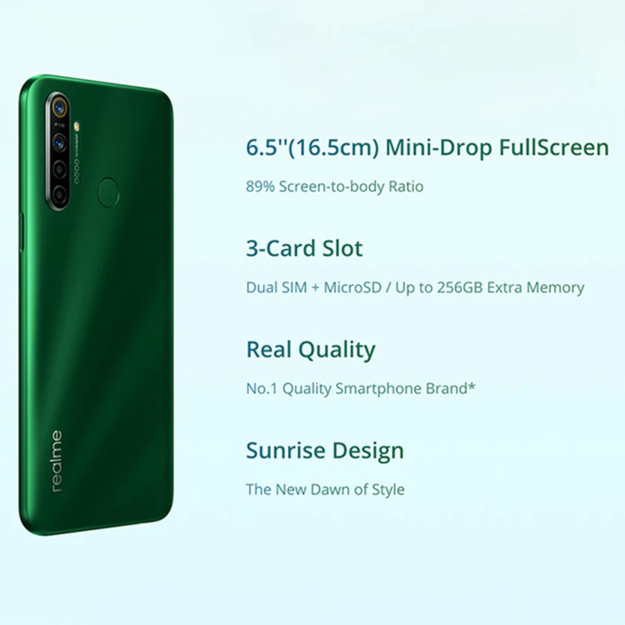 Глобальная версия 4G смартфон realme 5i 4 Гб ОЗУ 64 ПЗУ мобильный телефон 12MP Quad камера 6 5