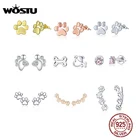 Женские серьги-гвоздики из серебра 925 пробы, с фианитом