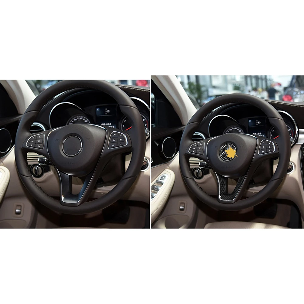 

Carbon Fiber Car Styling Steering Wheel Emblem 3D Stickers Decoration for Mercedes W204 W205 W211 W203 C E Class GLA GLC