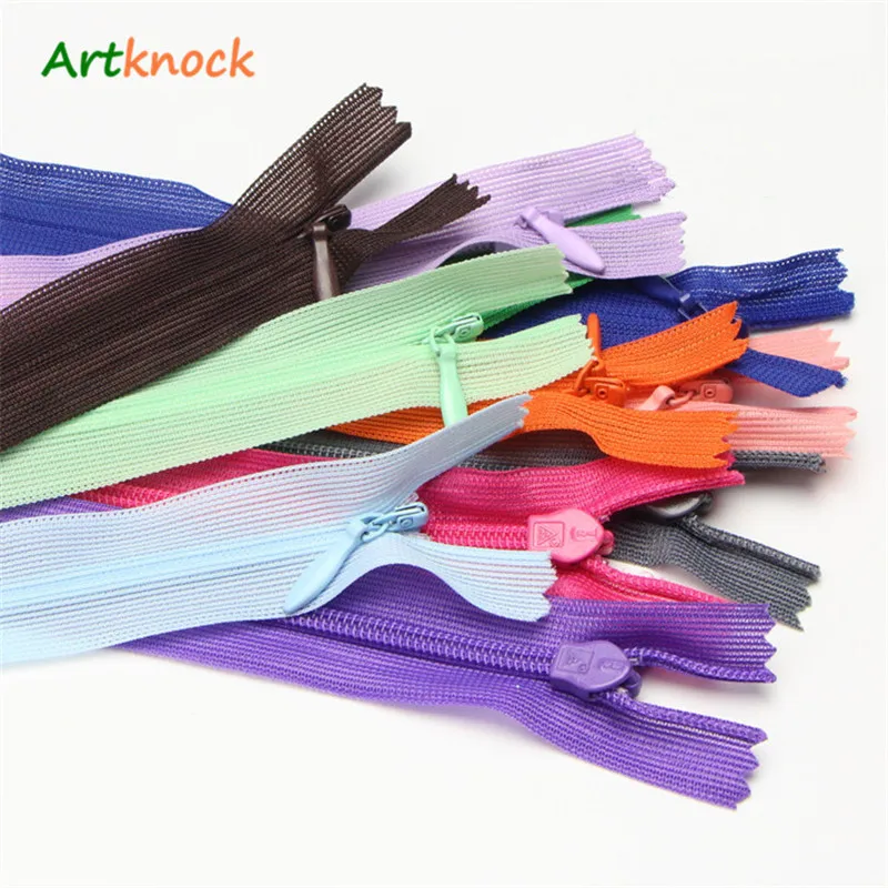 25 см нейлоновая катушка невидимая молния для портного шитья Брюки молнии DIY