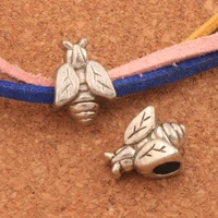 flying fat bee metal big hole beads 11x15x8 2mm 100pcs zinc alloy spacers fit european charm bracelet l1319