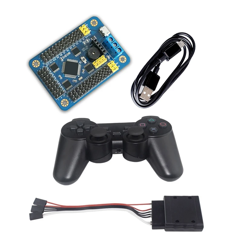 PS2 Remote Control Robot Arm Rotating Head Controller 32 Channel Steering Gear Driver Board Robot Motherboard DIY RC Toy Parts
