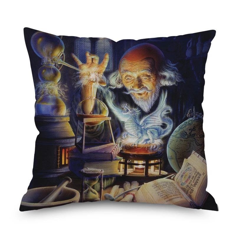 

Magic Spitfire Dragon Nordic short plush Pillow Case Polyester Decorative Throw Pillow Cover Square style-2