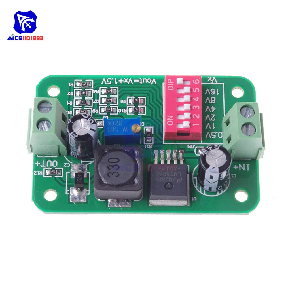 Понижающий Регулируемый источник питания diymore LM2596 DC 5 36 в до 1 33 для Arduino Raspberry|dc-dc