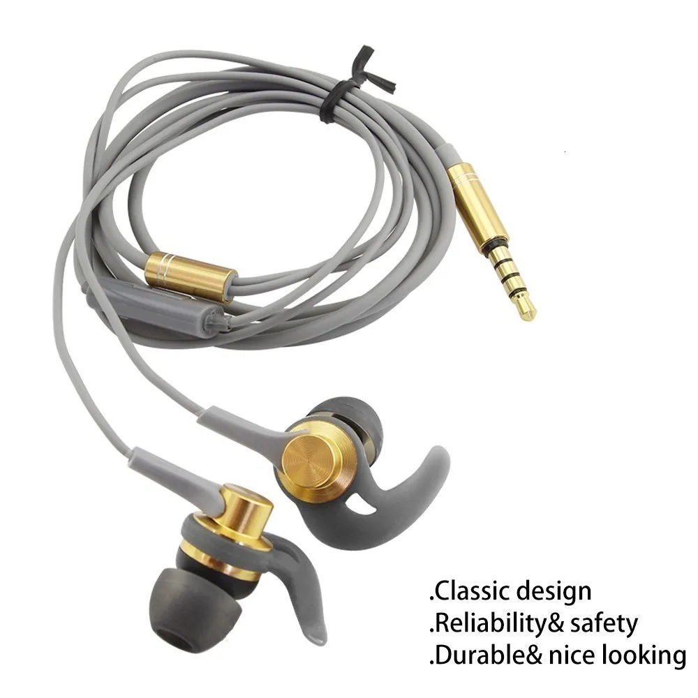 Музыкальные наушники в ухо проводные С микрофоном гарнитура для геймера 3 5 мм