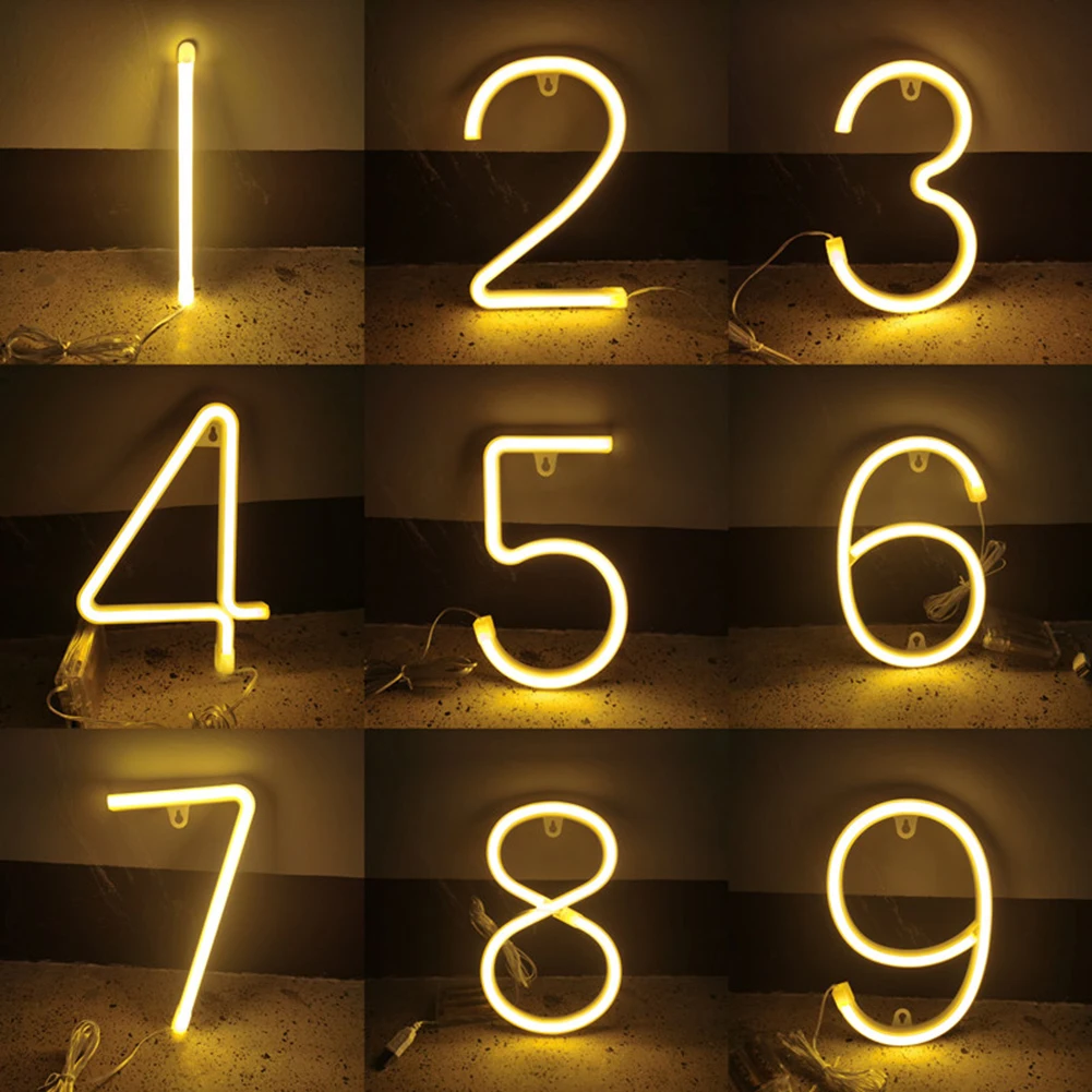 

Creative Letter Neon Light Bedside Room Night Lamp Romantic Anniversary Gifts Bedroom Art Decoration Supplies