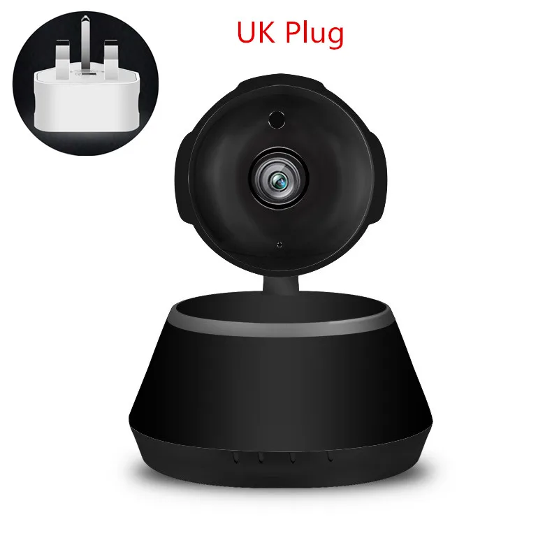 HYASIA, двухсторонняя аудио-камера для видеоняни, IP камера ночного видения, WiFi камера, детская сиделка, CCTV, манекен, беспроводная домашняя камера безопасности, Bebe - Цвет: UK black