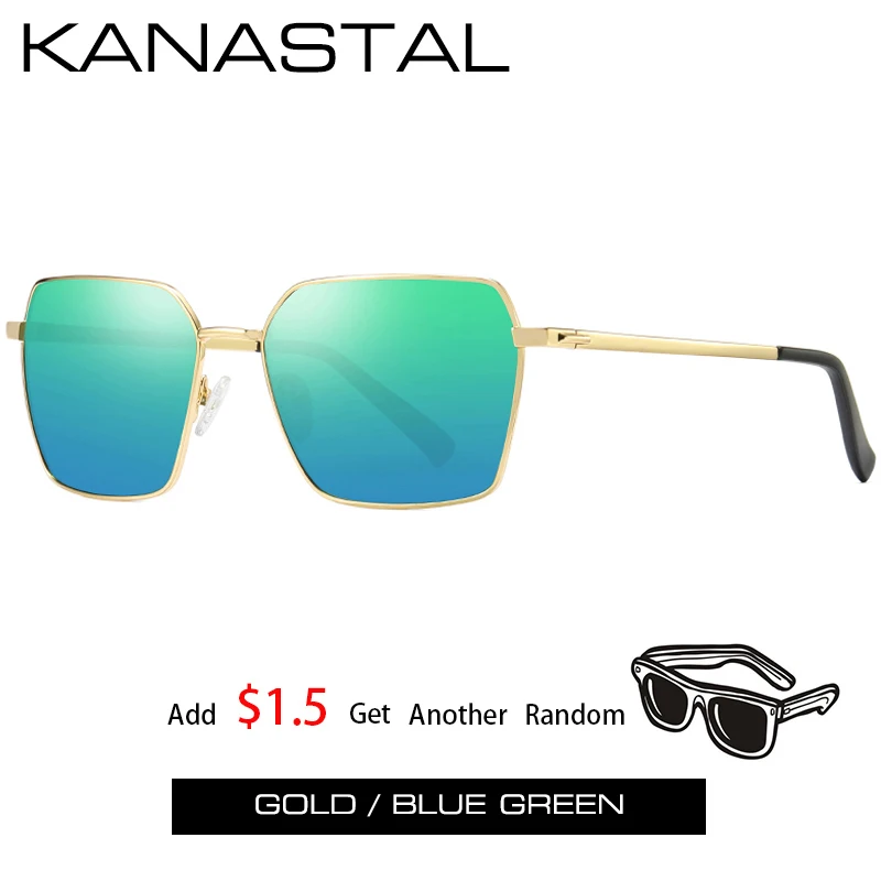 goldgreen2 Квадратные Солнцезащитные очки, мужские зеркальные поляризованные солнцезащитные очки, аксессуары, брендовая посылка, солнцезащитные очки для мужчин, солнцезащитные очки для вождения, UV400 - Цвет линз: goldgreen2
