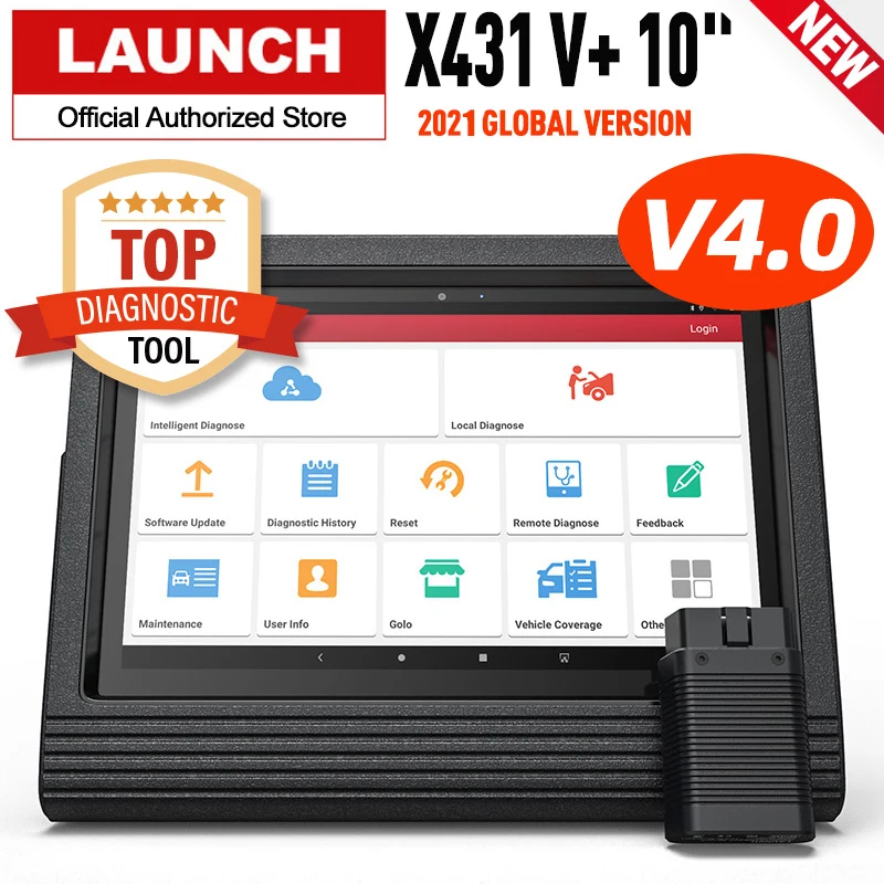 Официальный Launch X431 V + 10 дюймовый автомобильный диагностический инструмент