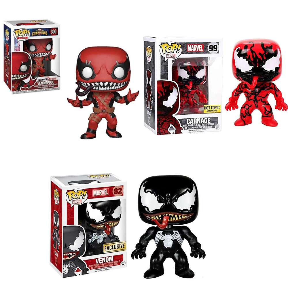 FUNKO POP! Чудо яд CARNAGE VENOMPOOL виниловая Модель Фигурки игрушки подарки|Игровые фигурки