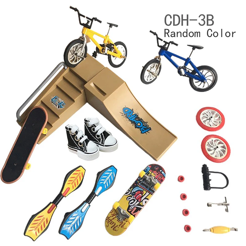 Due ruote Finger scooter deck bmx punta delle dita tastiera scarpe mini rampa skateboard finger skate Board Set di biciclette regali per bambini