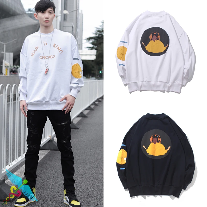 

CPFM KANYE JESUS IS KING Men Woman letter faith Print Pattern Sweatshirt Round Neck Hip-hop Hoodie High Street Stranger Things