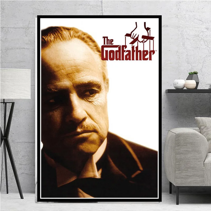 

Hot Movie The Godfather Posters and Prints Classic Gangster Actor Canvas Painting Cuadros Wall Art Picture for Home Decoration