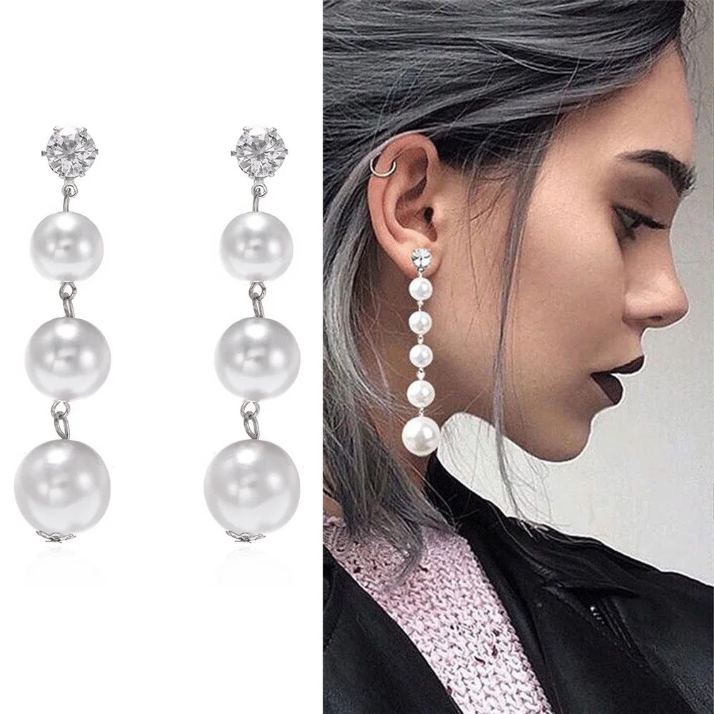 Новинка 2019 корейские серьги капли с искусственным жемчугом винтажные элегантные