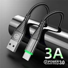 Кабель Micro USB Lovebay, Тип C, LED, 3 А, 0,5 м1 м2 м, кабель QC3.0 для быстрой зарядки телефонов Xiaomi, Samsung, кабель для передачи данных, быстрая зарядка