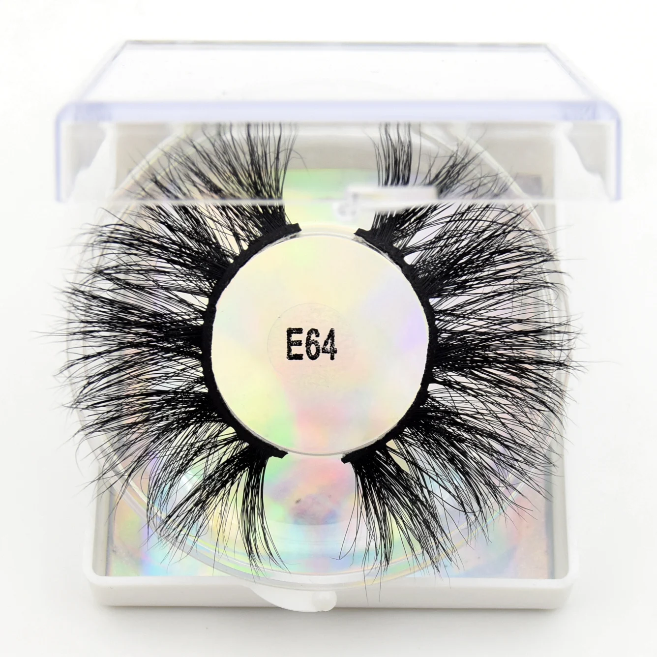 

Visofree Real 5D Mink Length 25mm Black False Eyelashes Thick Long Messy Cross Eye Lashes Extension Stage Eye Makeup Tools E64