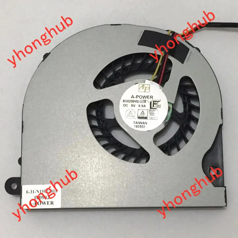 A Мощность BS5205MS U2B 6 31 N1502 301 сервер ноутбук охлаждающий вентилятор DC 5V 0.50A 3