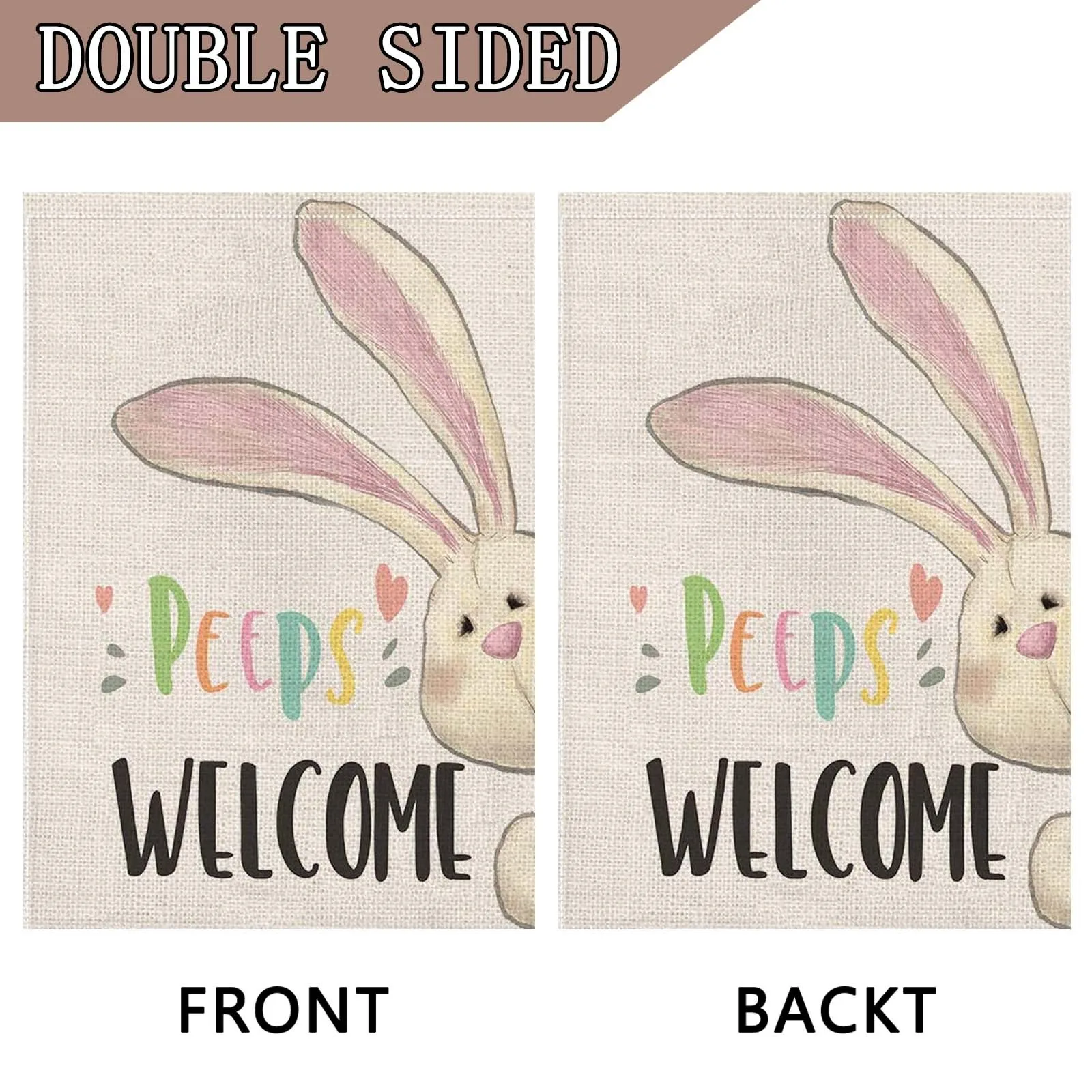 

3045cm Easter Garden Flag Bunny Double Sided Flag Home Garden Decoration Outdoor Easter Spring Decoration garten jardinage
