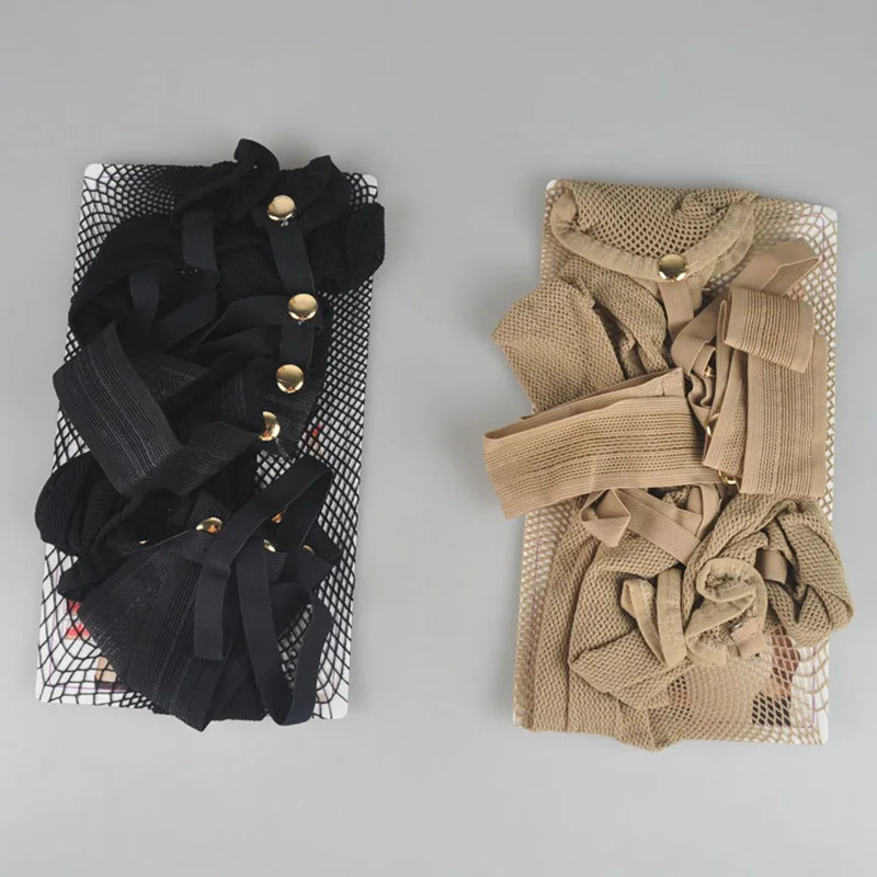 Fishnet Stockings Female Erotic Stretchy Rivet Lace Top Thigh High Punk Hosiery Meia Calca Hollow Women's Medias Black | Женская