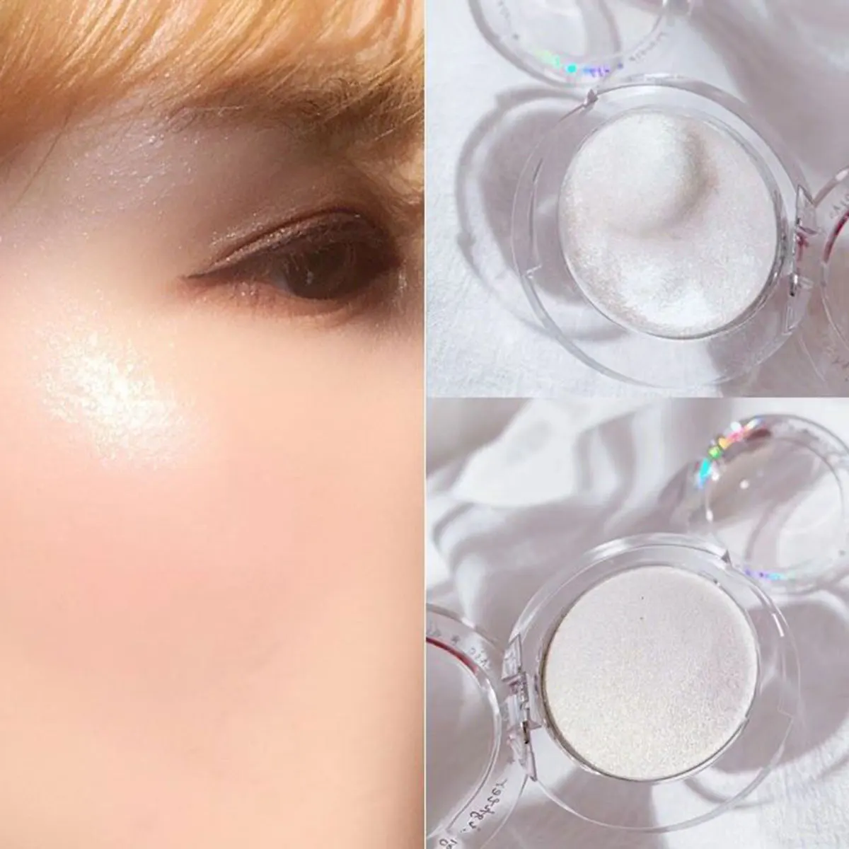 Блестящий хайлайтер 3 цвета контур лица сияющая палитра макияж для тела