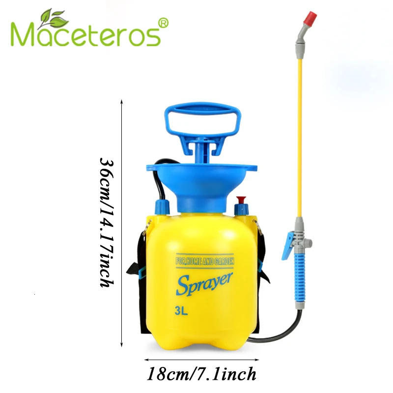 MACETEROS 3L желтый наплечный Тип опрыскиватель небольшого размера с распылителем